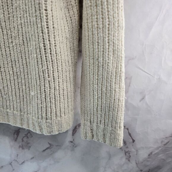 Banana Republic Sweater Womens Medium Cream White Wool Merino Boxy Turtleneck - Picture 4 of 10
